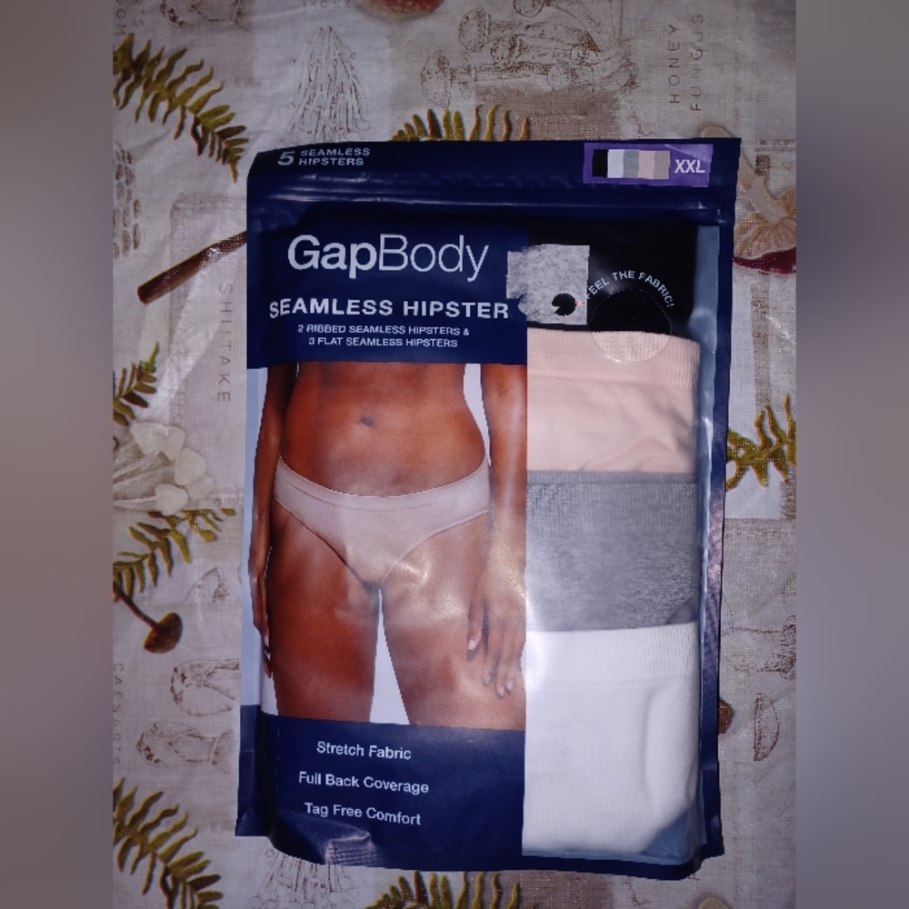 Gap Body 5 Pk Seamless Hipster Underwear - Gray, White, Tan